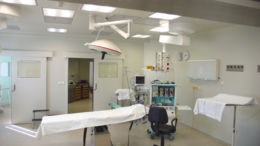 Pohľad  do  čistej  a  laparoskopickej  operačnej sály